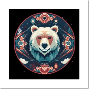 Grizzly Bear in Ornmament , Love Bears Posters and Art